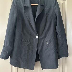 Classic Black Women's Single-Button Blazer